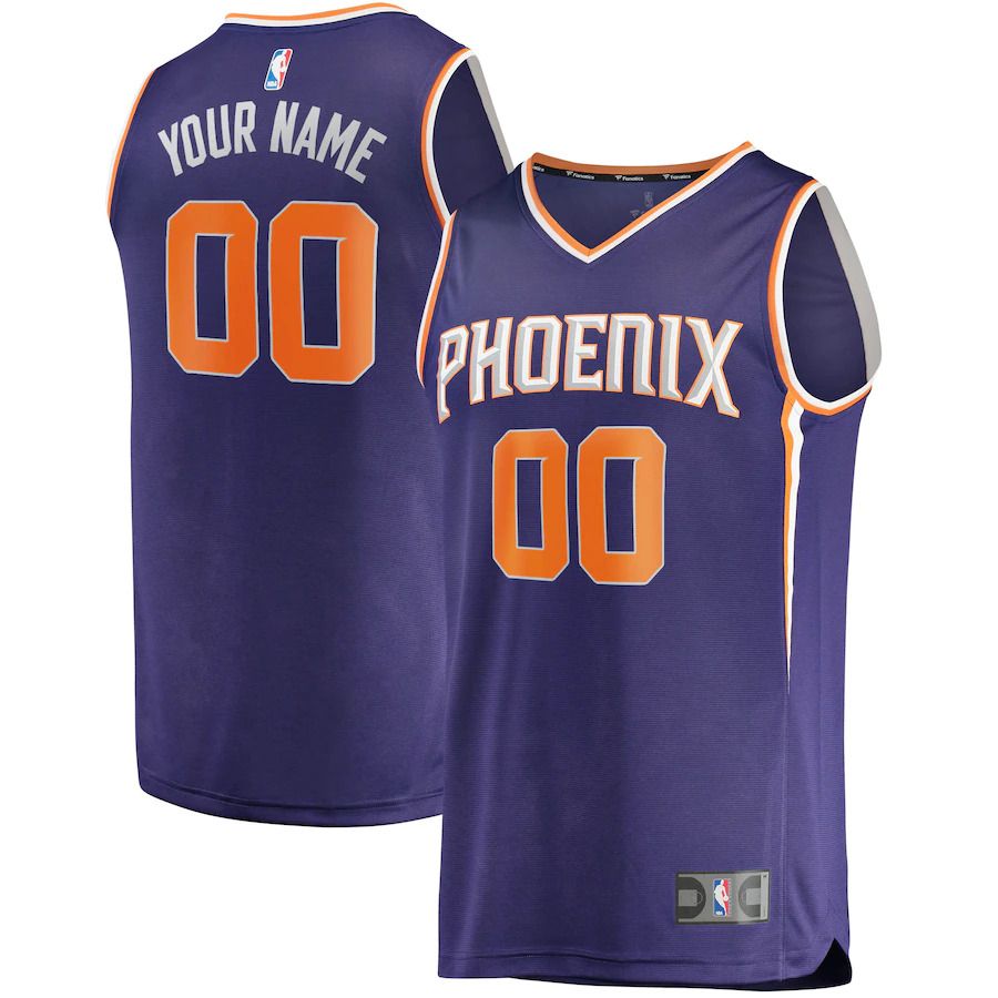 Men Phoenix Suns Fanatics Branded Purple Fast Break Custom Replica NBA Jersey->phoenix suns->NBA Jersey